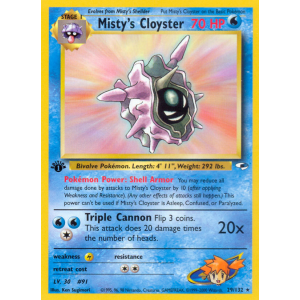 Misty's Cloyster 29/132 Pokemon TCG Gym Gym Heroes