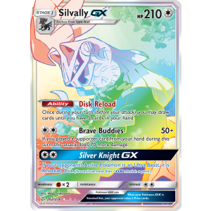 Rare Rainbow Silvally-GX 262/236 Pokemon TCG Sun & Moon Cosmic Eclipse