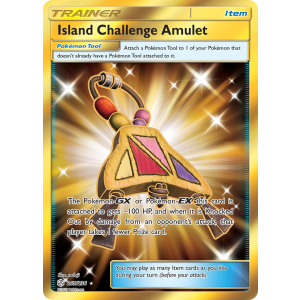 Rare Secret Island Challenge Amulet 265/236 Pokemon TCG Sun & Moon Cosmic Eclipse