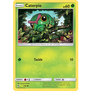 Caterpie 1/68 Pokemon TCG Sun & Moon Hidden Fates