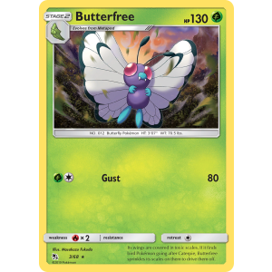 Butterfree 3/68 Pokemon TCG Sun & Moon Hidden Fates