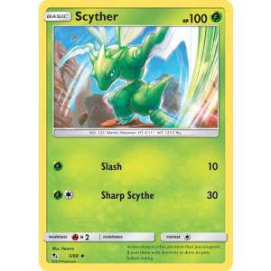 Scyther 5/68 Pokemon TCG Sun & Moon Hidden Fates