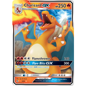 Rare Holo GX Charizard-GX 9/68 Pokemon TCG Sun & Moon Hidden Fates