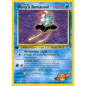 Misty's Tentacool 32/132 Pokemon TCG Gym Gym Heroes