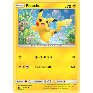 Pikachu 19/68 Pokemon TCG Sun & Moon Hidden Fates