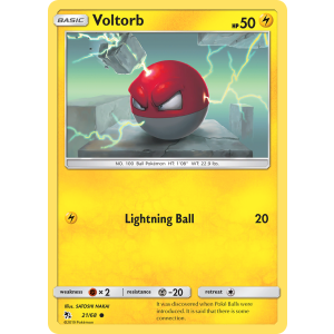 Voltorb 21/68 Pokemon TCG Sun & Moon Hidden Fates