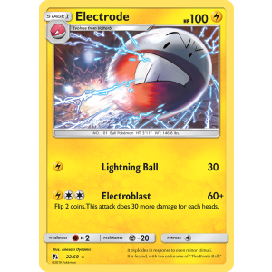 Electrode 22/68 Pokemon TCG Sun & Moon Hidden Fates