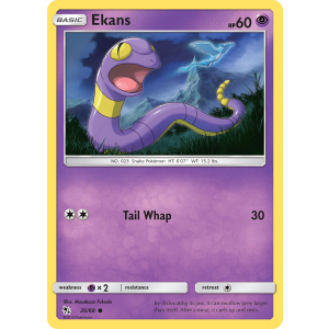 Ekans 26/68 Pokemon TCG Sun & Moon Hidden Fates