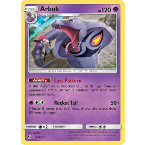 Arbok 27/68 Pokemon TCG Sun & Moon Hidden Fates