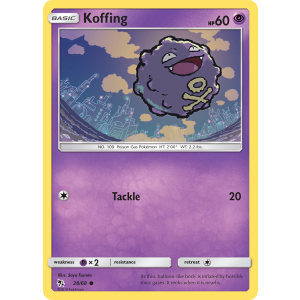 Koffing 28/68 Pokemon TCG Sun & Moon Hidden Fates