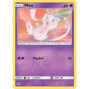 Mew 32/68 Pokemon TCG Sun & Moon Hidden Fates