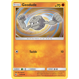 Geodude 33/68 Pokemon TCG Sun & Moon Hidden Fates