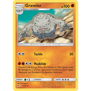 Graveler 34/68 Pokemon TCG Sun & Moon Hidden Fates