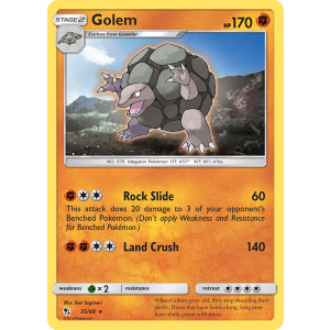 Golem 35/68 Pokemon TCG Sun & Moon Hidden Fates