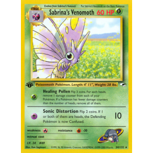 Sabrina's Venomoth 34/132 Pokemon TCG Gym Gym Heroes