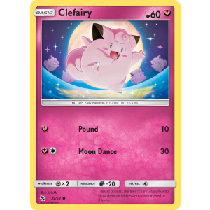 Clefairy 39/68 Pokemon TCG Sun & Moon Hidden Fates