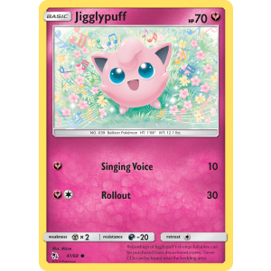 Jigglypuff 41/68 Pokemon TCG Sun & Moon Hidden Fates