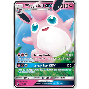 Rare Holo GX Wigglytuff-GX 42/68 Pokemon TCG Sun & Moon Hidden Fates