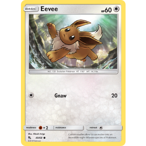 Eevee 49/68 Pokemon TCG Sun & Moon Hidden Fates