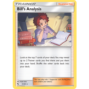 Bill's Analysis 51/68 Pokemon TCG Sun & Moon Hidden Fates