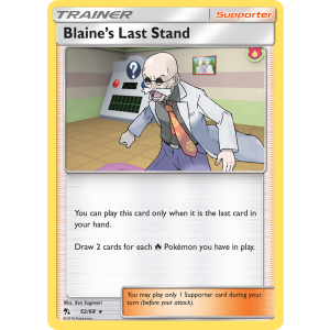 Blaine's Last Stand 52/68 Pokemon TCG Sun & Moon Hidden Fates