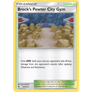 Brock's Pewter City Gym 54/68 Pokemon TCG Sun & Moon Hidden Fates