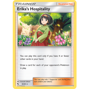 Erika's Hospitality 56/68 Pokemon TCG Sun & Moon Hidden Fates