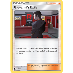 Giovanni's Exile 57/68 Pokemon TCG Sun & Moon Hidden Fates