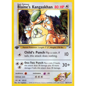 Blaine's Kangaskhan 36/132 Pokemon TCG Gym Gym Heroes