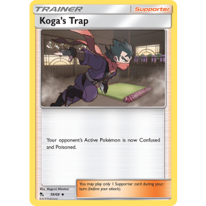 Koga's Trap 59/68 Pokemon TCG Sun & Moon Hidden Fates