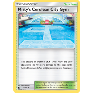 Misty's Cerulean City Gym 61/68 Pokemon TCG Sun & Moon Hidden Fates