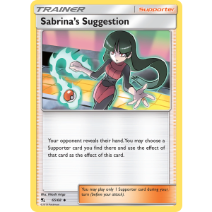 Sabrina's Suggestion 65/68 Pokemon TCG Sun & Moon Hidden Fates