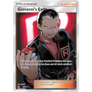 Rare Ultra Giovanni's Exile 67/68 Pokemon TCG Sun & Moon Hidden Fates