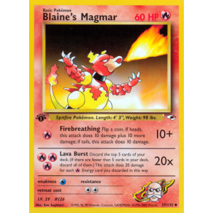 Blaine's Magmar 37/132 Pokemon TCG Gym Gym Heroes