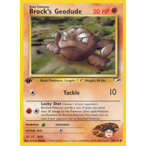 Brock's Geodude 38/132 Pokemon TCG Gym Gym Heroes