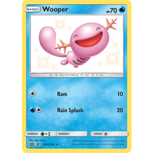 Rare Shiny Wooper SV9/94 Pokemon TCG Sun & Moon Hidden Fates Shiny Vault