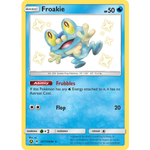 Rare Shiny Froakie SV11/94 Pokemon TCG Sun & Moon Hidden Fates Shiny Vault