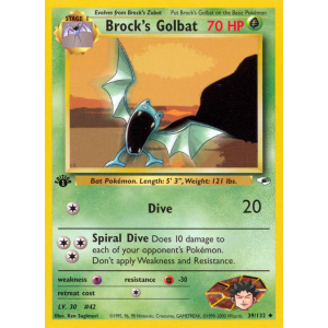 Brock's Golbat 39/132 Pokemon TCG Gym Gym Heroes