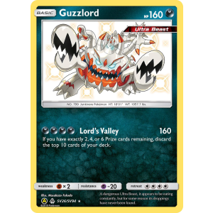 Rare Shiny Guzzlord SV26/94 Pokemon TCG Sun & Moon Hidden Fates Shiny Vault