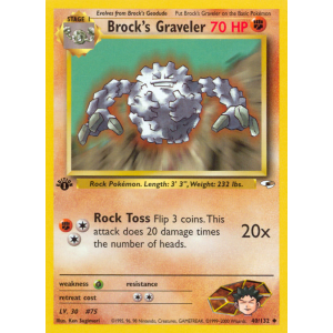 Brock's Graveler 40/132 Pokemon TCG Gym Gym Heroes