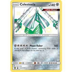 Rare Shiny Celesteela SV32/94 Pokemon TCG Sun & Moon Hidden Fates Shiny Vault