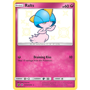 Rare Shiny Ralts SV34/94 Pokemon TCG Sun & Moon Hidden Fates Shiny Vault