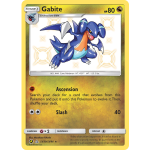 Rare Shiny Gabite SV39/94 Pokemon TCG Sun & Moon Hidden Fates Shiny Vault