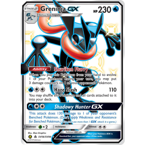 Rare Shiny GX Greninja-GX SV56/94 Pokemon TCG Sun & Moon Hidden Fates Shiny Vault