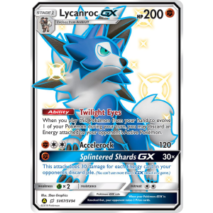 Rare Shiny GX Lycanroc-GX SV67/94 Pokemon TCG Sun & Moon Hidden Fates Shiny Vault