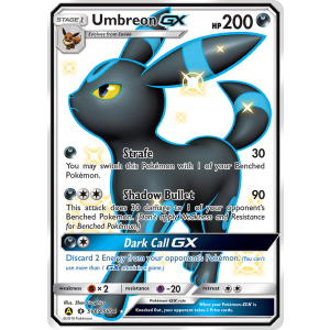 Rare Shiny GX Umbreon-GX SV69/94 Pokemon TCG Sun & Moon Hidden Fates Shiny Vault