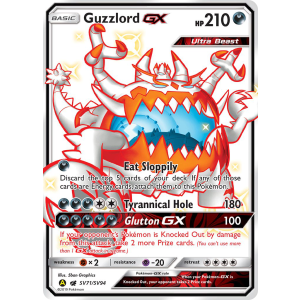 Rare Shiny GX Guzzlord-GX SV71/94 Pokemon TCG Sun & Moon Hidden Fates Shiny Vault