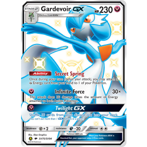 Rare Shiny GX Gardevoir-GX SV75/94 Pokemon TCG Sun & Moon Hidden Fates Shiny Vault