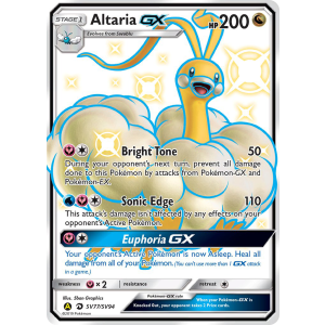 Rare Shiny GX Altaria-GX SV77/94 Pokemon TCG Sun & Moon Hidden Fates Shiny Vault