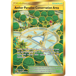 Rare Secret Aether Paradise Conservation Area SV87/94 Pokemon TCG Sun & Moon Hidden Fates Shiny Vault